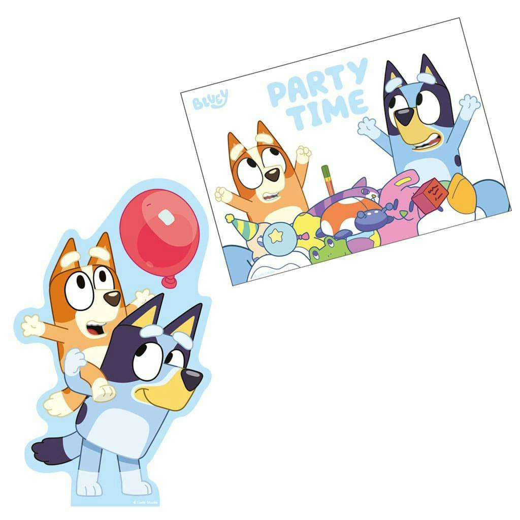 Invitaciones fiesta Bluey 8 unidades