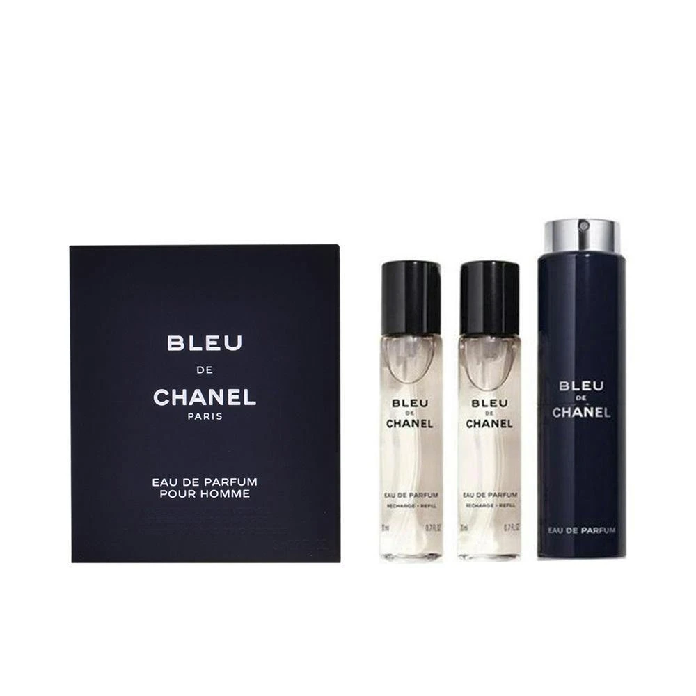 BLEU eau de parfum refillable travel spray 3 x 20 ml