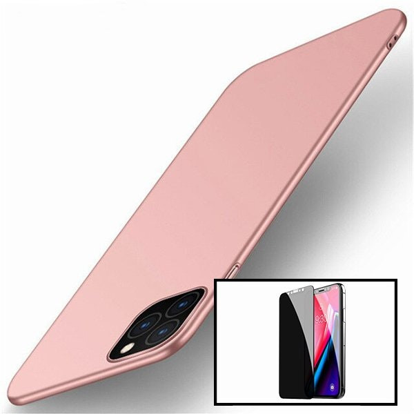 Kit Película 5D Anti-Spy + Capa SlimShield para Apple iPhone 12 Pro - Rosa