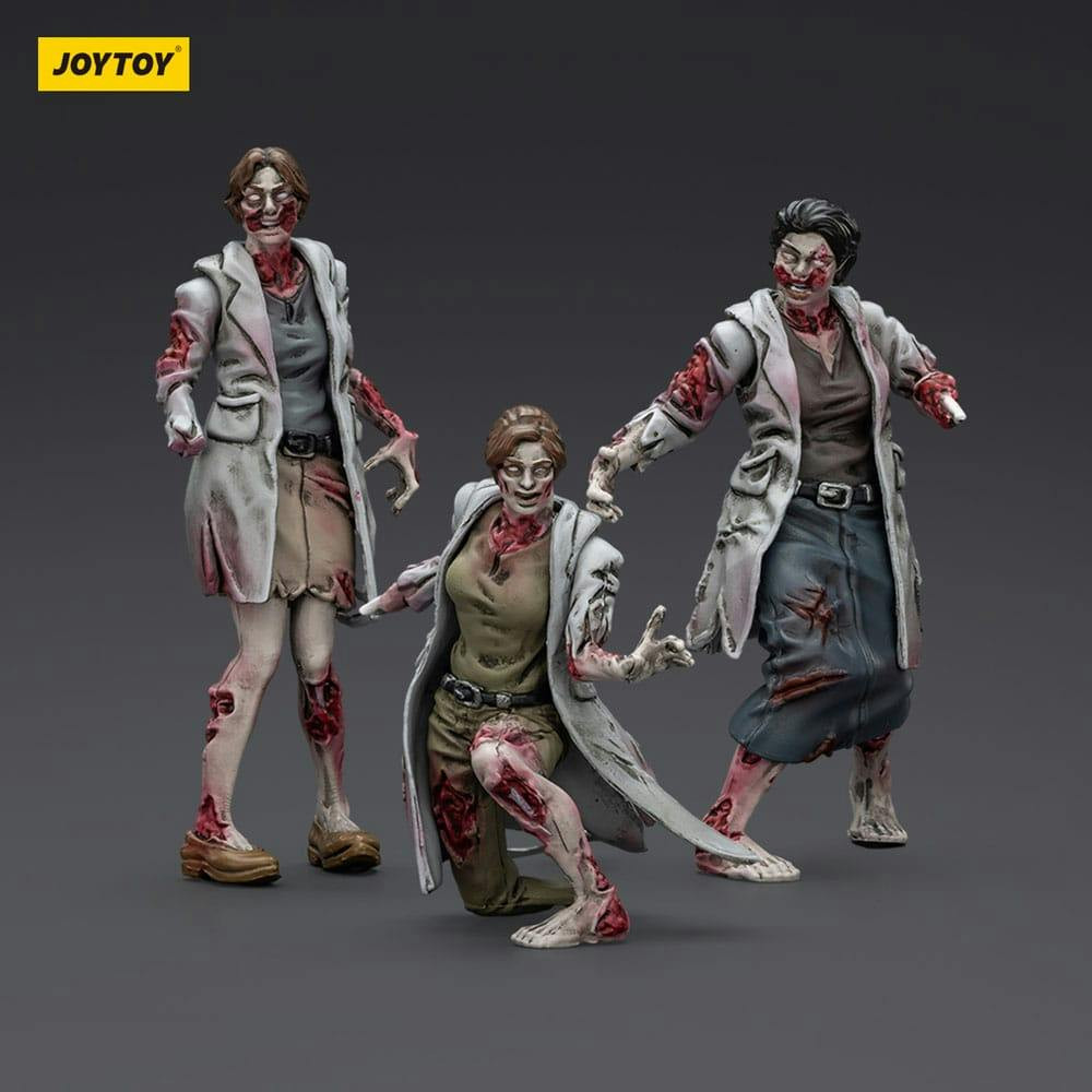Figuras de acción Zombie Dark Source 3 unidades médicos 8 cm