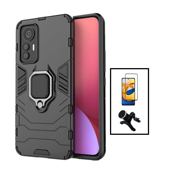 Kit de protección para Xiaomi 12 Lite: vidrio 5D, funda 3‑en‑1 y soporte magnético