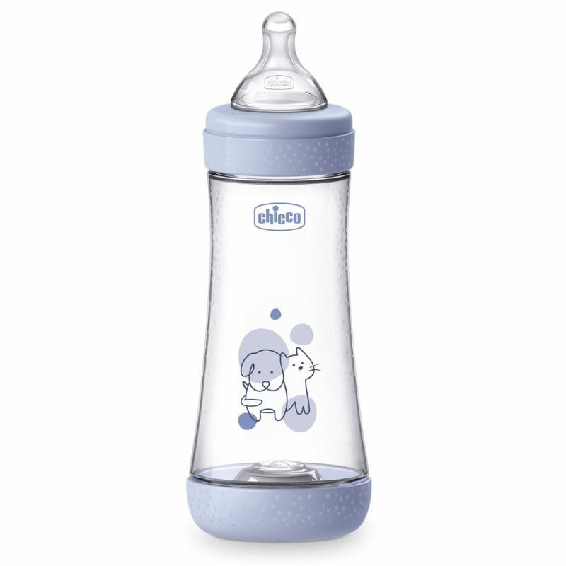 Chicco Biberão Perfect 5 300ml Azul | Fluxo Rápido +4M