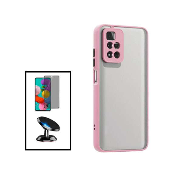 Funda antichoque con protección de cámara, protector de privacidad 5D y soporte magnético