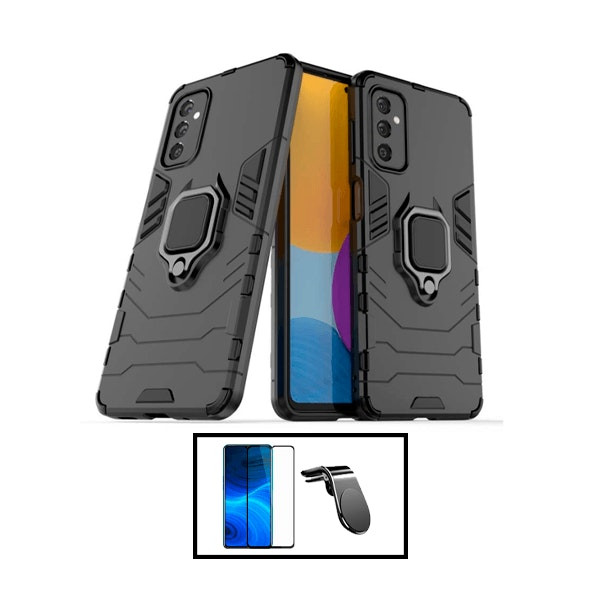 Protective case and Full Cover glass kit with magnetic mount for Samsung Galaxy A14 5G - Black