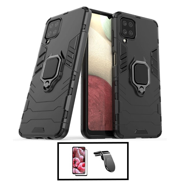 Kit de protección para Samsung Galaxy M33 5G: cristal, funda Military Defender y soporte magnético
