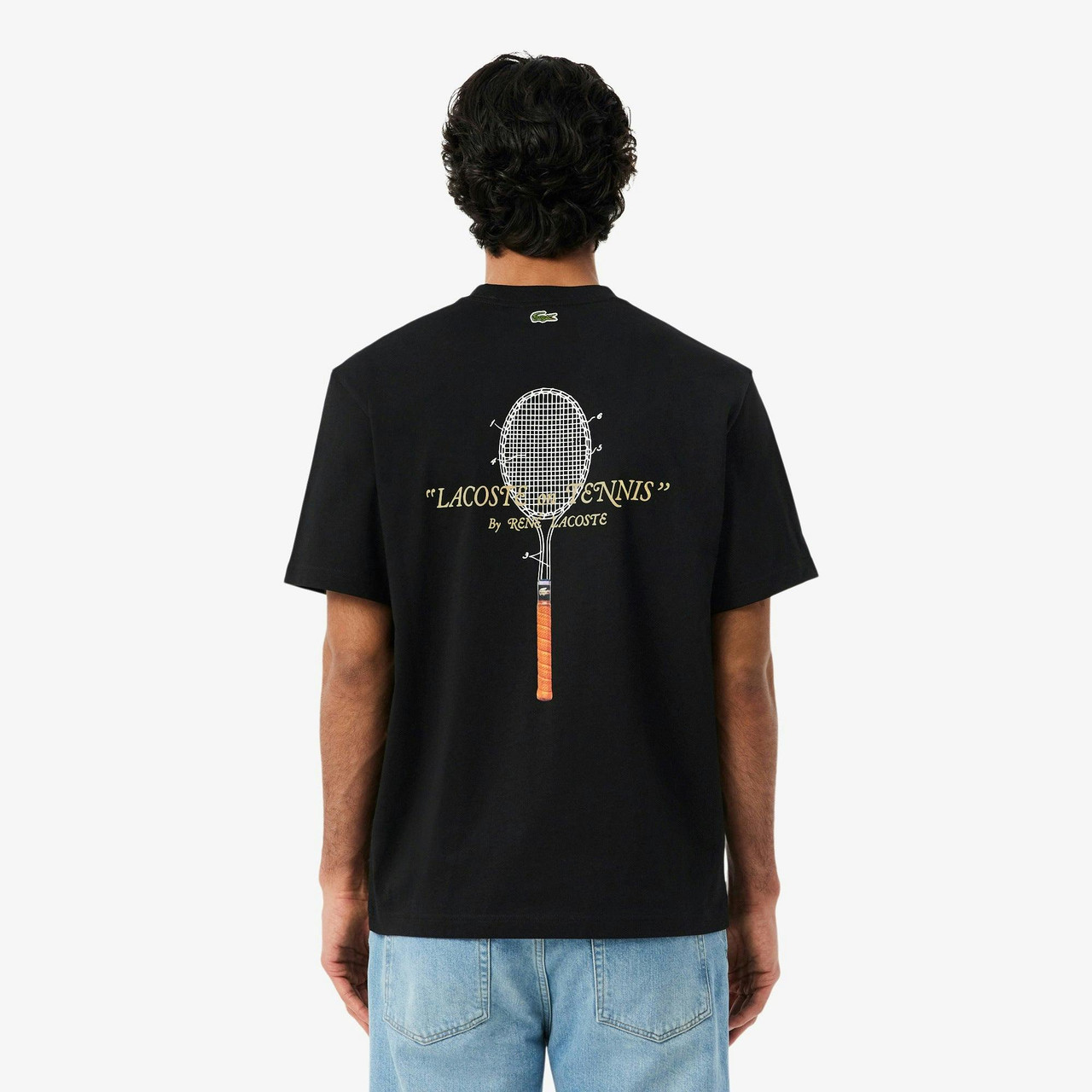 Thick cotton t-shirt with embroidery and back print