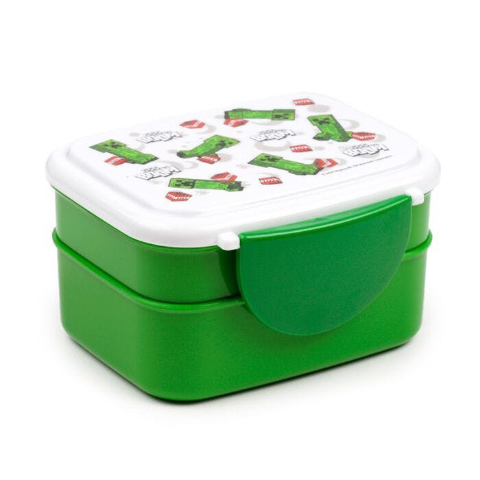 Fiambrera bento con cierre clip y cubiertos Minecraft Creeper & TNT