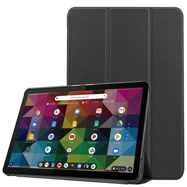 Funda Lenovo M10 HD premium de cuero sintético con soporte