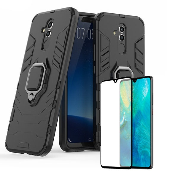 Protector de Vidrio 5D y Funda Military Defender para Huawei Mate 20 Lite