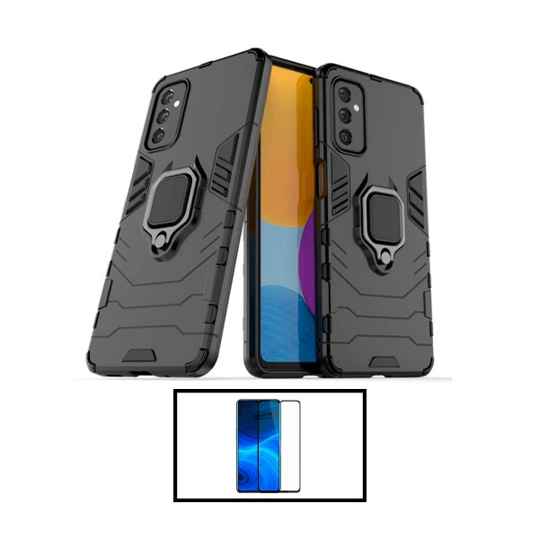 Kit protector vidrio 5D y funda Military Defender para Galaxy A14 5G - Negro