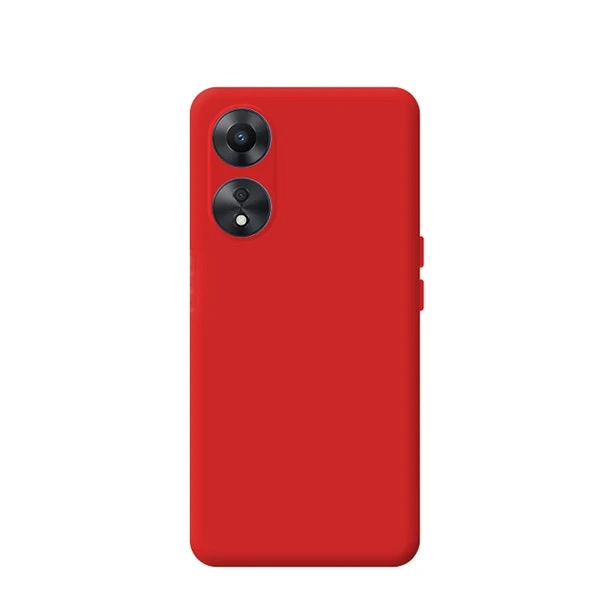 Funda de silicona líquida para Oppo A1 5G - Rojo