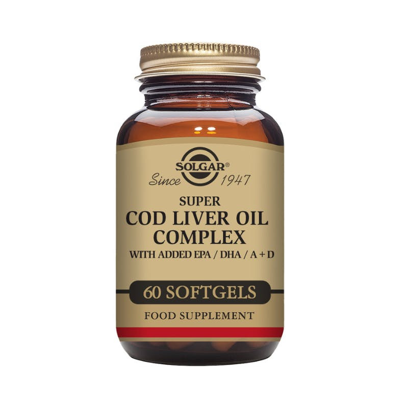 Cod Liver Oil Complex Super 60 capsules EPA DHA Vitamins A and D