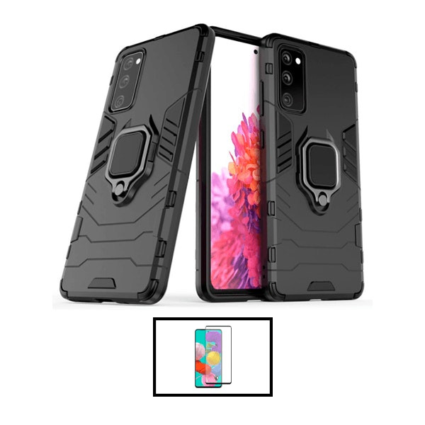 Kit protector de vidrio y funda Military Defender para Samsung Galaxy S21 FE 5G