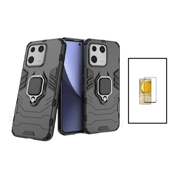 Protector de Vidrio 5D + Funda Military Defender con Anilla y Soporte para Xiaomi 13