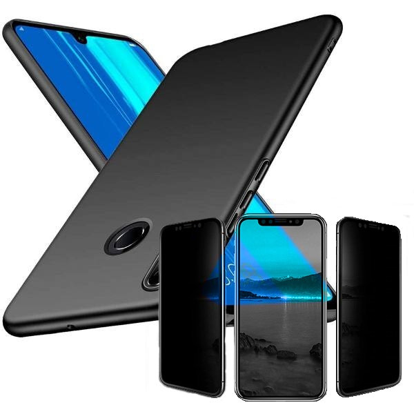 Protector 5D de Privacidad y Funda SlimShield para Honor 10 Lite - Negro