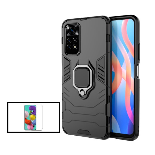 Funda Military Defender 3 en 1 y cristal templado Full Cover para Xiaomi Poco M4 Pro