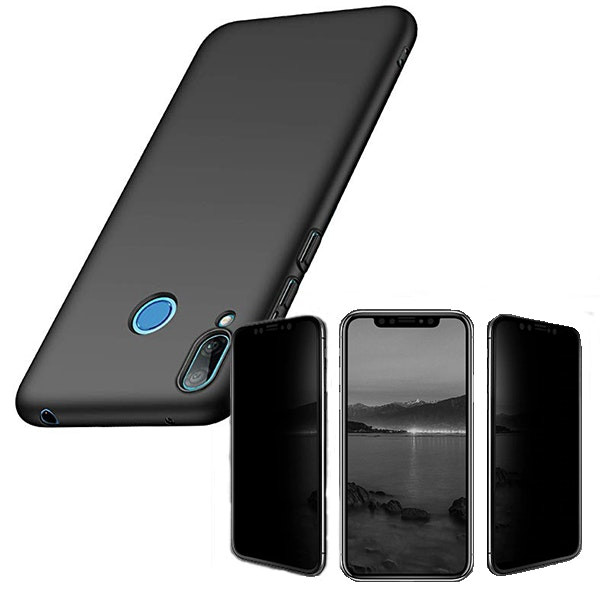 Protector de privacidad 5D y funda SlimShield para Huawei Y7 2019