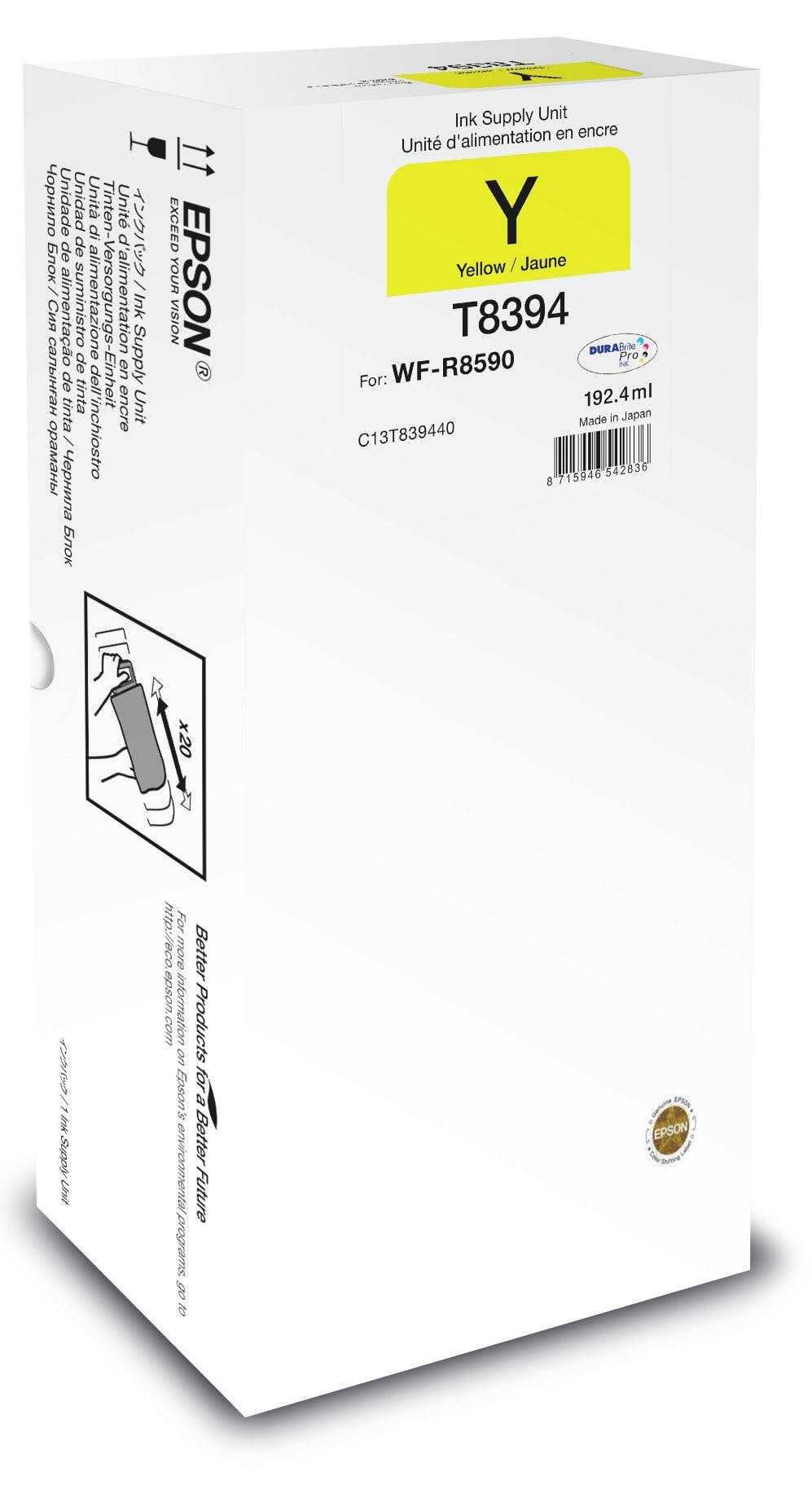 EPSON yellow high-yield ink cartridge C13T83944N for WorkForce Pro WF-R8590
