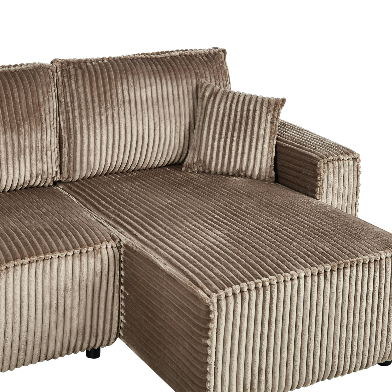 Corner sofa bed Abacka bombazine brown