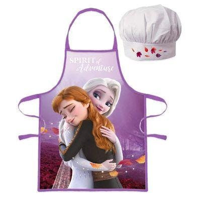 Delantal y gorro de cocina Frozen Hug