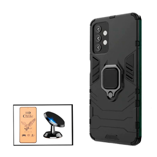 Protector CeramicGlass y Funda Military Defender con Soporte Magnético para Samsung Galaxy A52s 5G