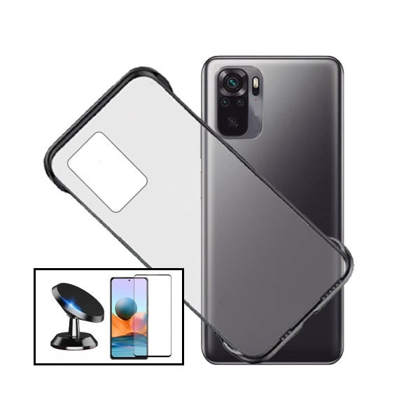 Funda Invisible Bumper y Vidrio Templado Full Cover para Redmi Note 10