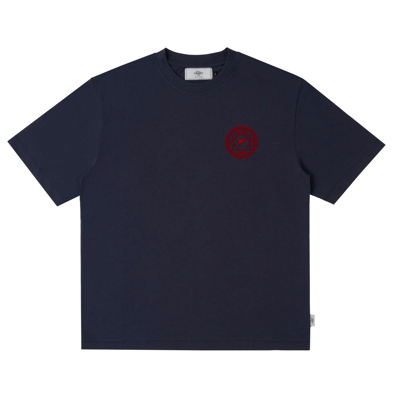 T-shirt with contrasting print, round neck and short sleeves