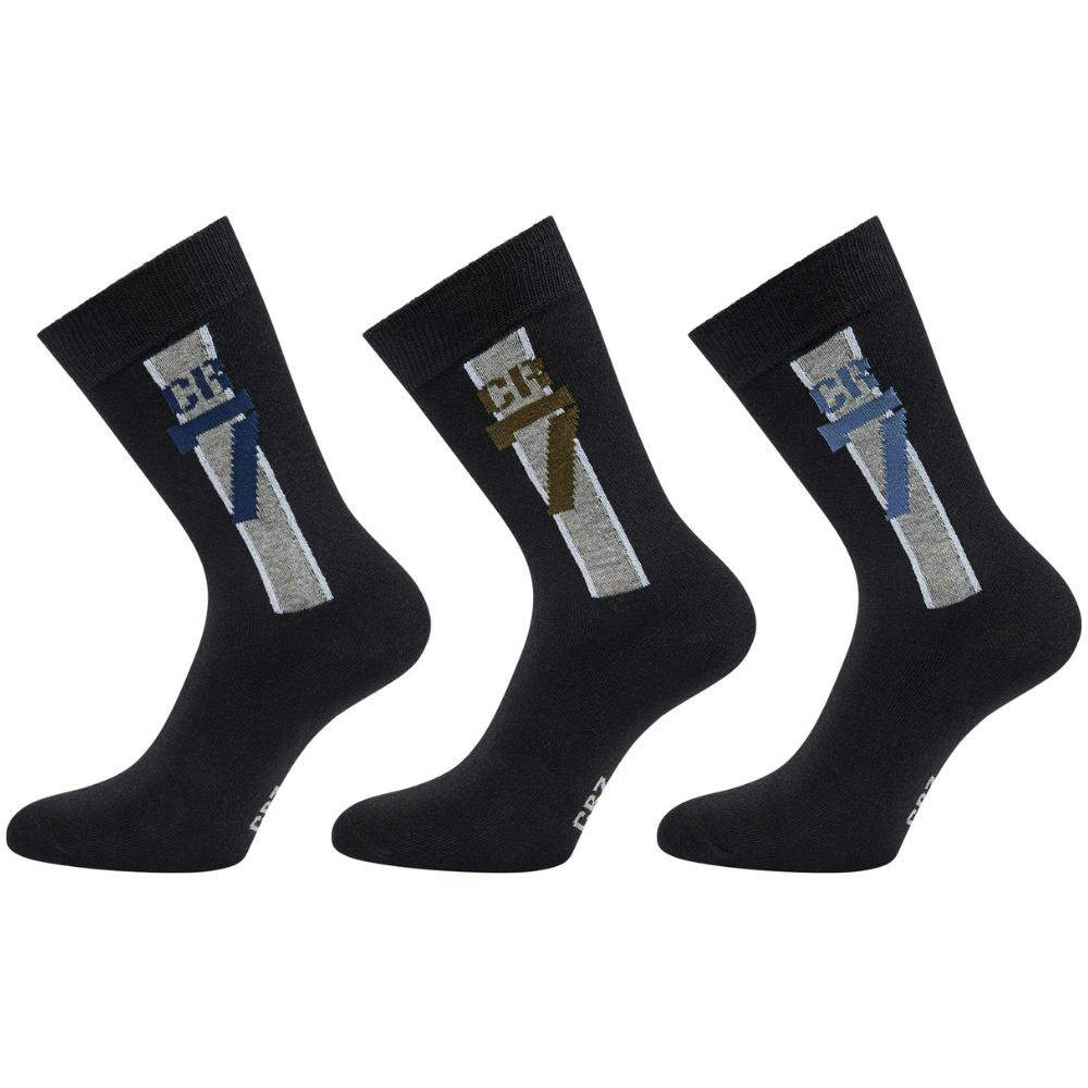 CR7-Meias Menino - Básico PACK-3 com Logo CR7