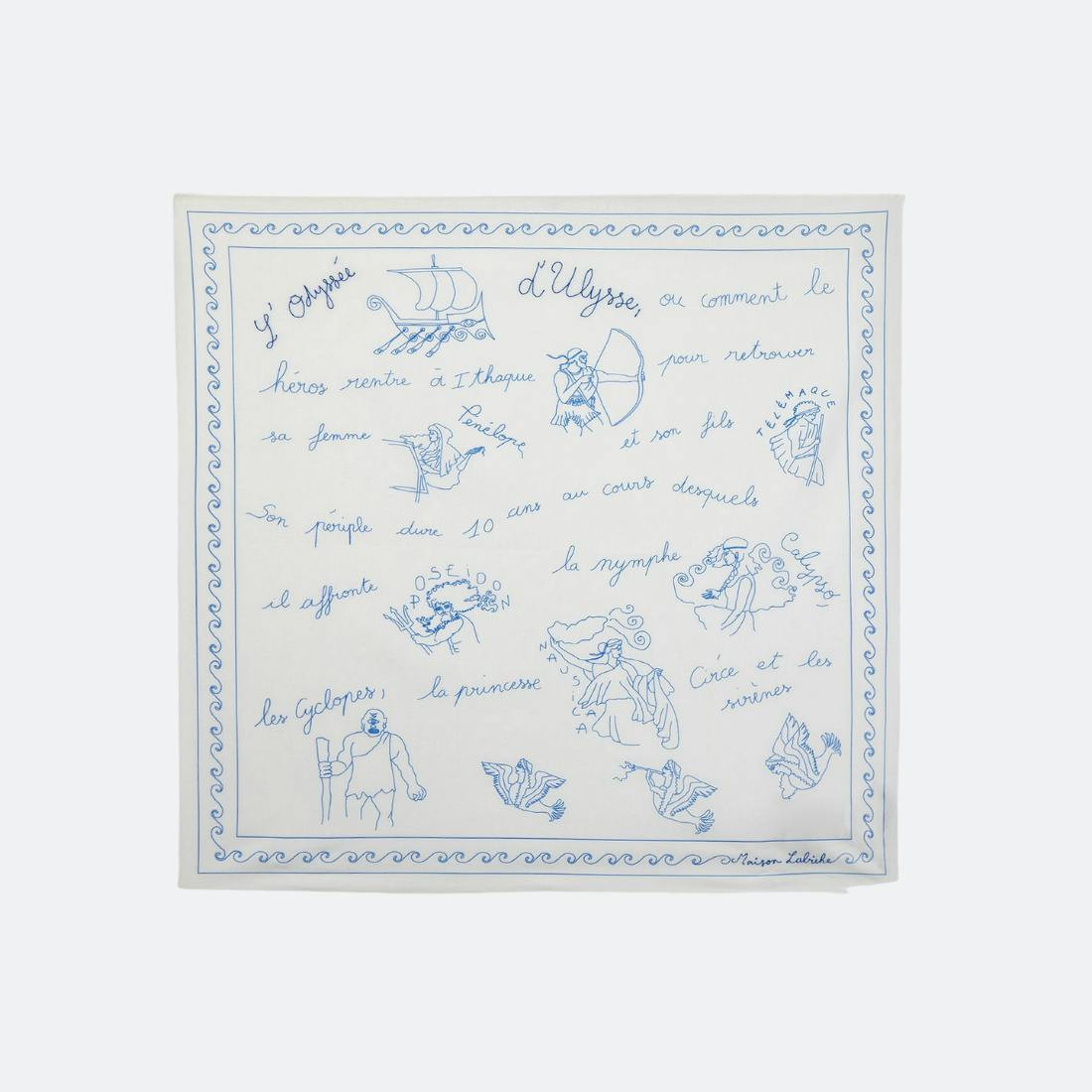 Embroidered cotton bandana Guenot Ulysse