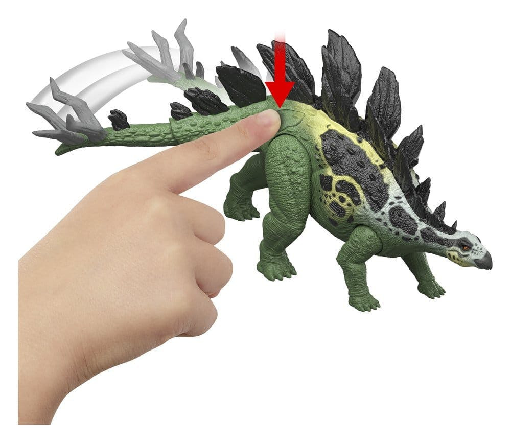 Figura de acción Stegosaurus Gigantic Thrashers, 34 cm, con movimientos de ataque y función de evolución