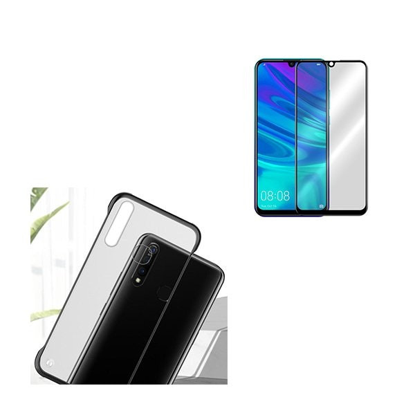 Invisible Bumper case and Full Cover tempered glass for Honor 20 Lite