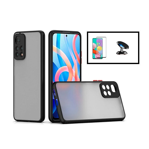 Funda antichoque, protector 5D y soporte magnético para Redmi Note 11