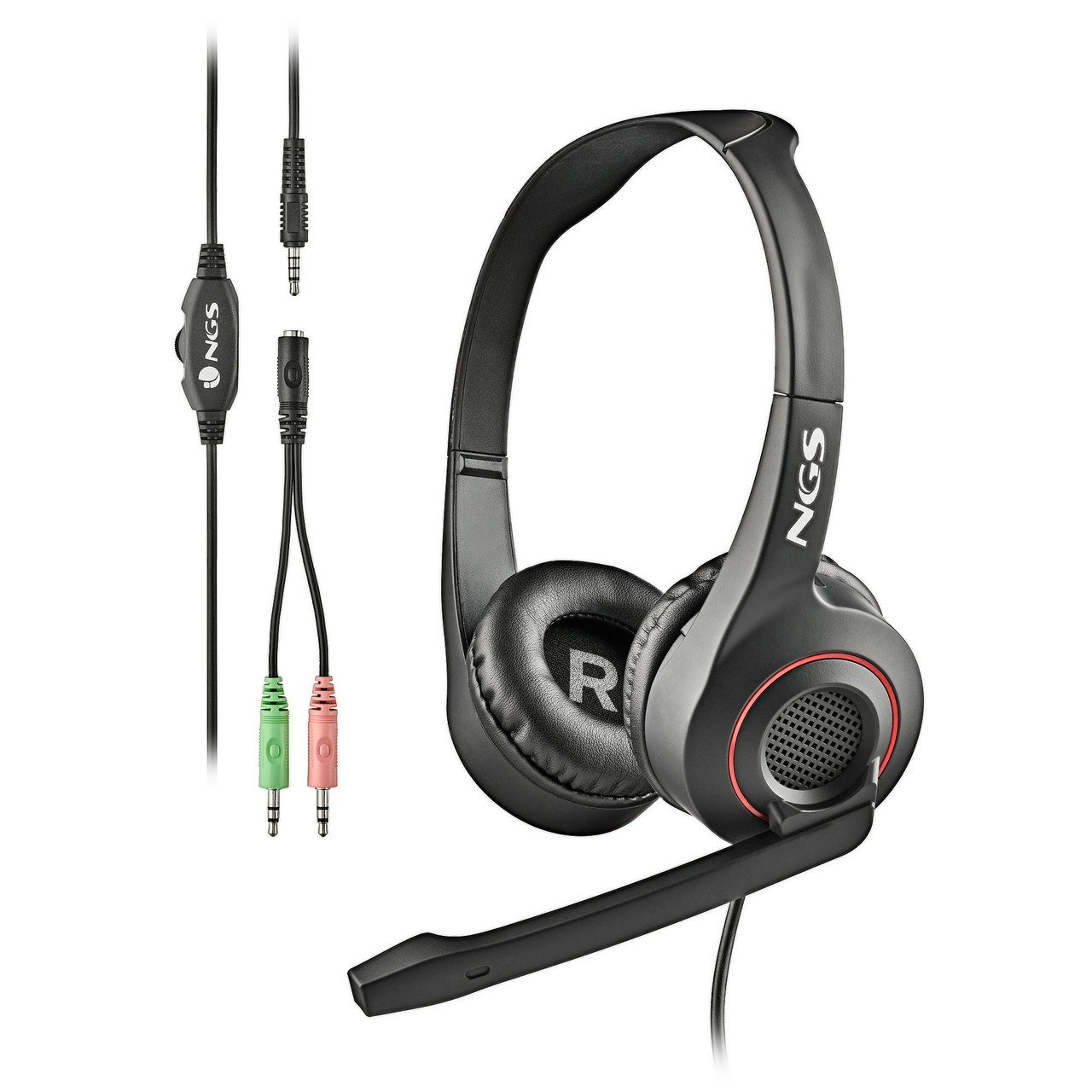 MSX 10 Pro headphones with adjustable mic and 3.5 mm jack