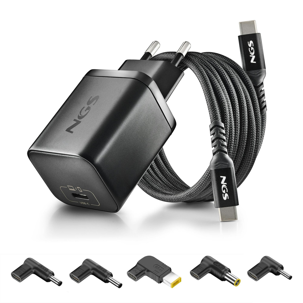 Cargador GaN 65W USB-C BUD65W-L con cable 1,5 m y 5 adaptadores Lenovo