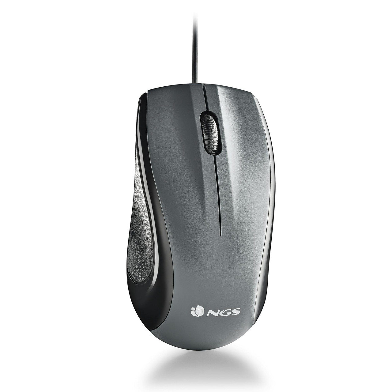 Ratón láser con cable 1200 DPI ambidiestro gris