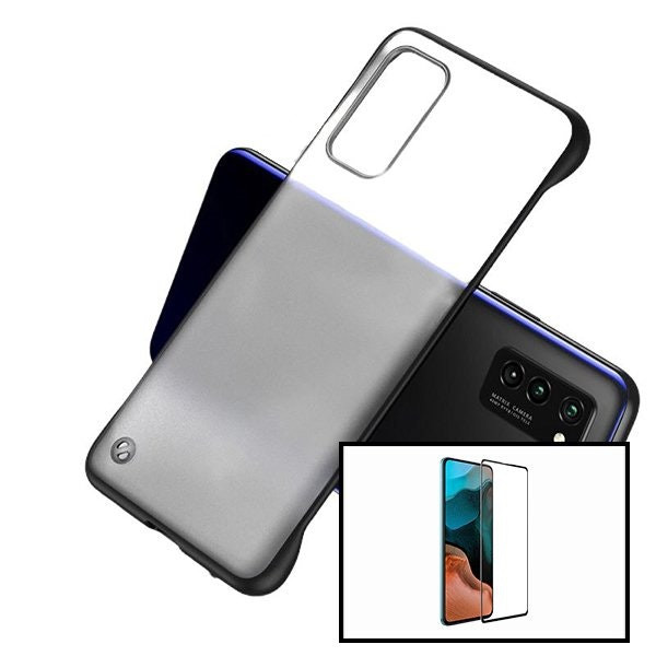 Protector de vidrio Full Cover 5D y funda Invisible Bumper para Xiaomi Mi 10 Youth 5G