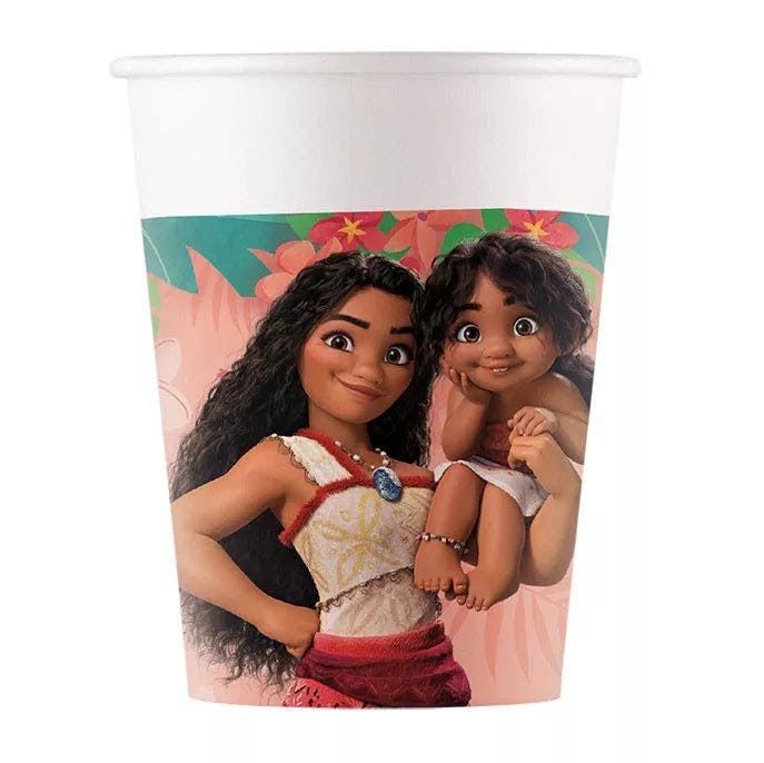 Vasos de papel Vaiana Sailing Spirit - 8 unidades