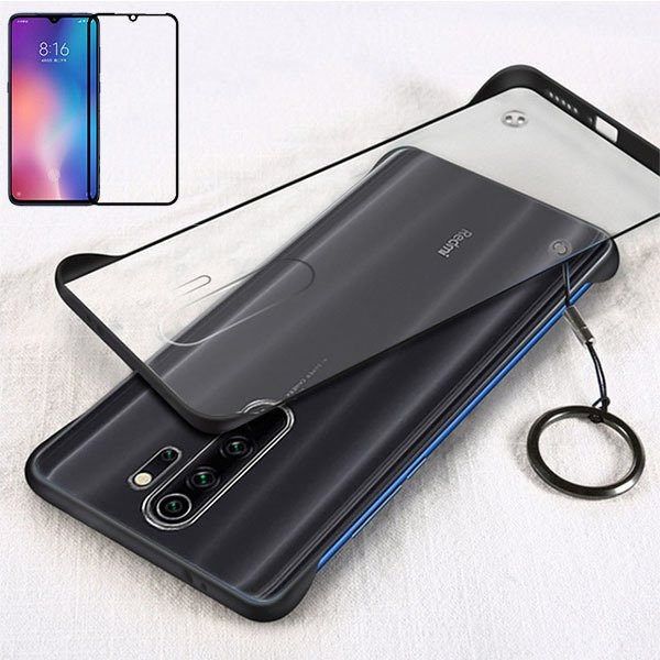 Tempered glass screen protector and Invisible Bumper case for Redmi 9