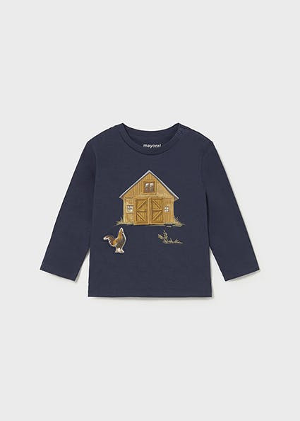 Baby sweater with teddy plush in cotton