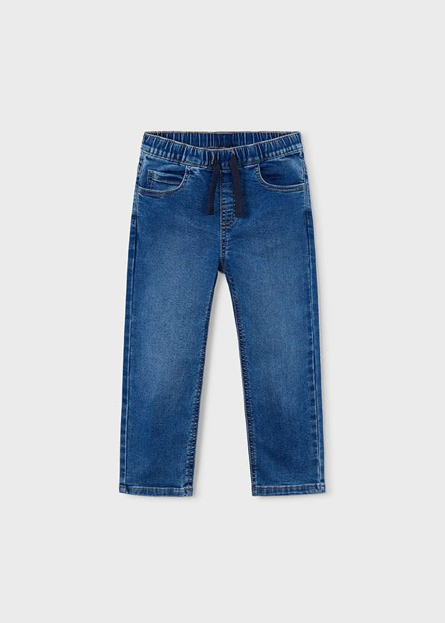 Pantalón jogger denim suave para niño