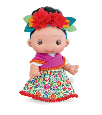 Piu Art Frida muñeca de 25 cm de vinilo para +3 años