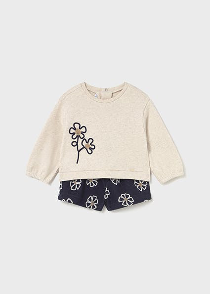 Conjunto bermuda jacquard