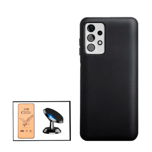 Protector CeramicGlass, funda de silicona y soporte magnético para Samsung Galaxy A52