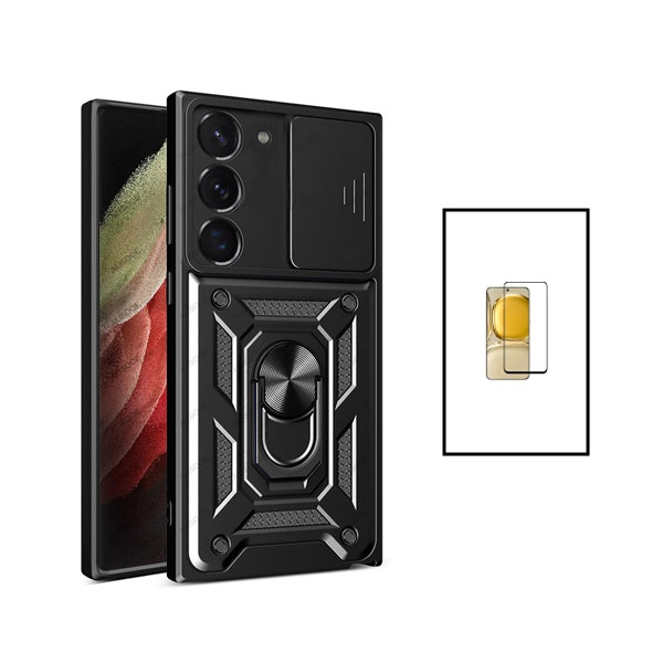 Funda magnética protectora con cristal templado para Samsung Galaxy S23