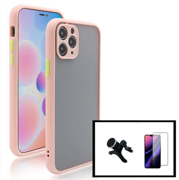 Shockproof translucent case with 5D full cover and magnetic mount for iPhone 13 Mini