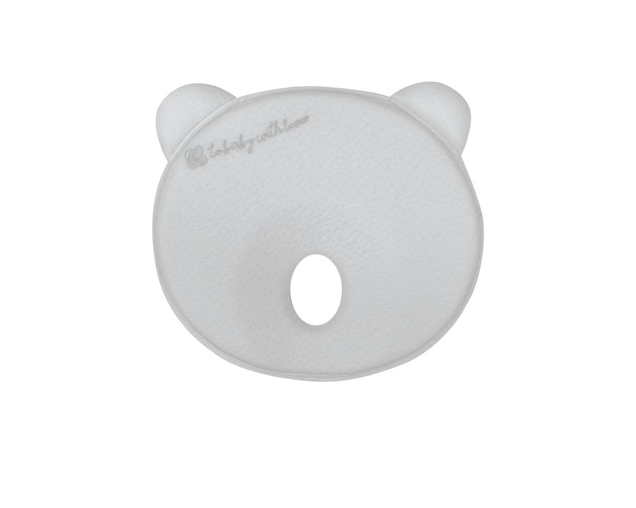 Almohada ergonómica de espuma viscoelástica con diseño de oso, gris