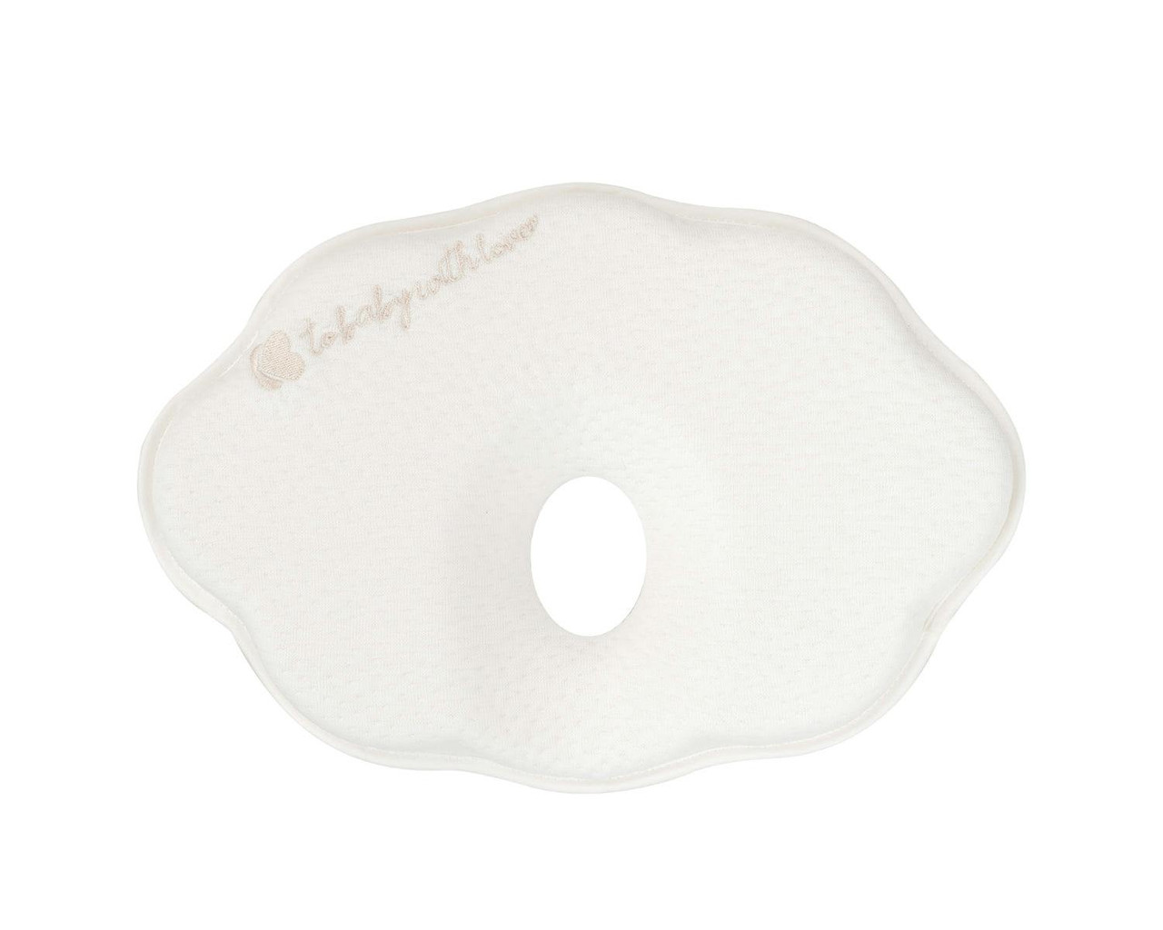 Ergonomic memory foam baby pillow Cloud Airknit white