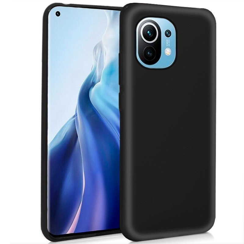 Funda de silicona líquida Xiaomi Mi 11 Lite 5G - Negro
