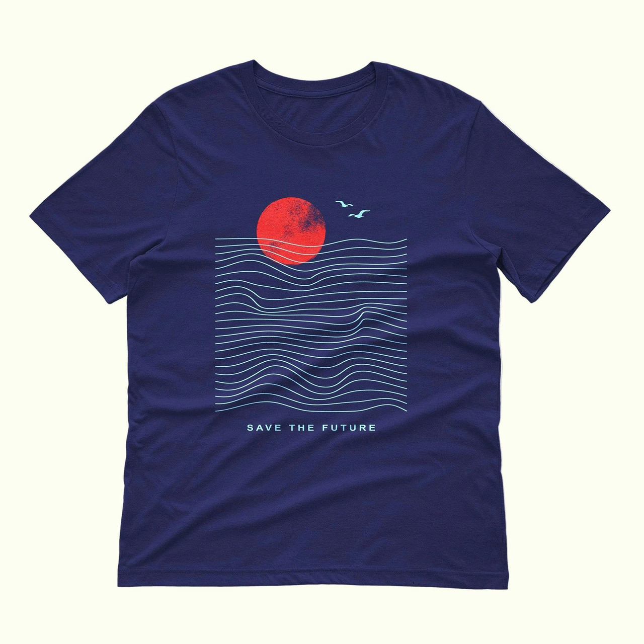 Camiseta 'Save the Future' algodón premium azul marino