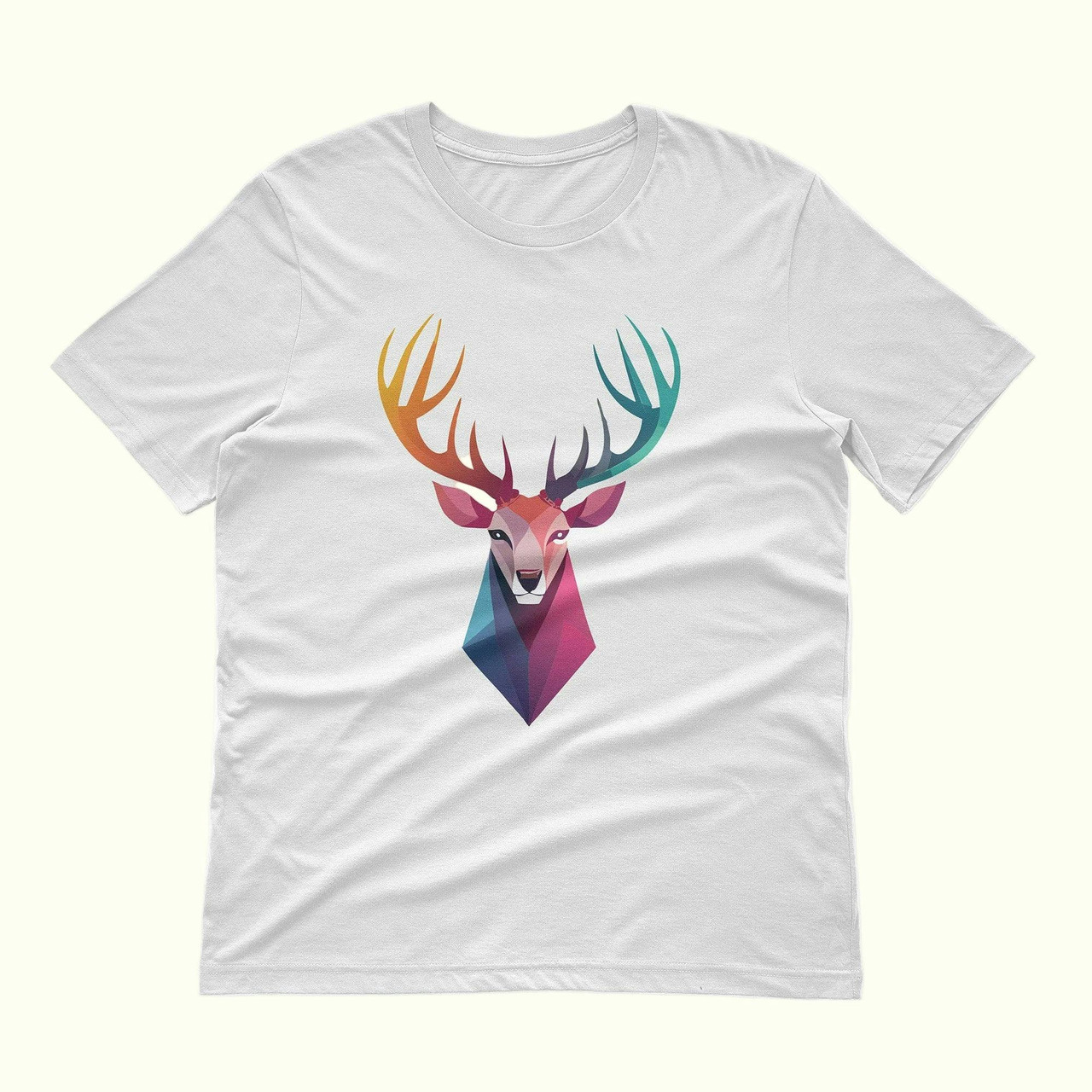 Camiseta de algodón premium con estampado Geo Deer